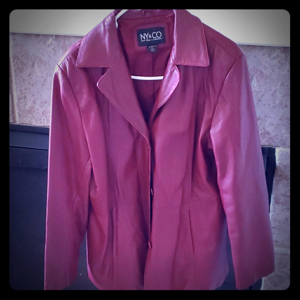 Ny and Co leather vintage jacket